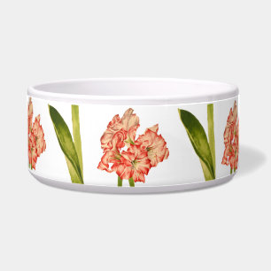 Candy Cane Lelies op een Salade Bowl Voerbakje
