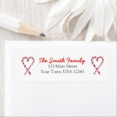 Candy Cane Liefde Retouradres Sticker (Insitu)
