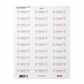 Candy Cane Liefde Retouradres Sticker (Full Sheet)