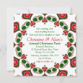 Candy Cane Love Hearts Kerstparty Uitnodigingen (Achterkant)