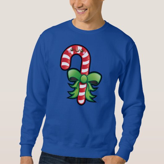 Candy Cane Mannen Jumper Cute Kawaii Trui (Voorkant)