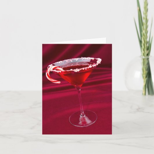Candy Cane Martini Blank Kaart (Voorkant)
