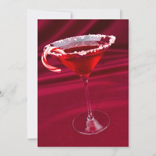 Candy Cane Martini Kaart (Voorkant)