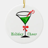 Candy Cane Martini Keramisch Ornament (Voorkant)
