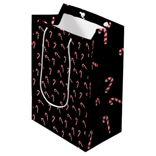 Candy Cane Medium Cadeauzakje (Voorkant Gekanteld)