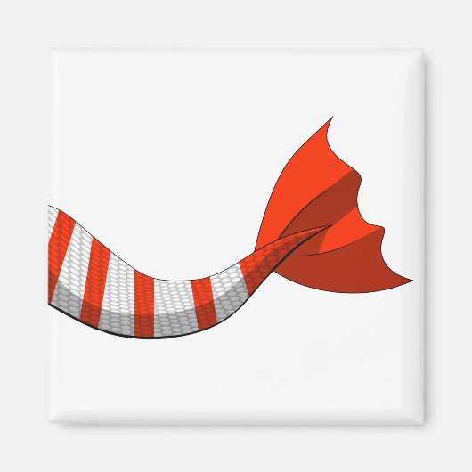 Candy Cane Mermaid Tail V2 Magneet (Voorkant)