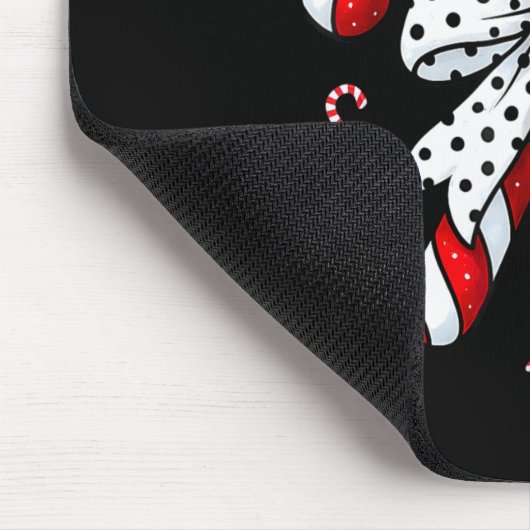 Candy Cane Merry And Bright Red And White Candy Co Muismat (Hoek)