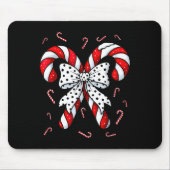 Candy Cane Merry And Bright Red And White Candy Co Muismat (Voorkant)
