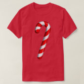 Candy Cane Merry and Bright Red and White Candy Co T-shirt (Design voorkant)