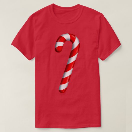 Candy Cane Merry and Bright Red and White Candy Co T-shirt (Design voorkant)