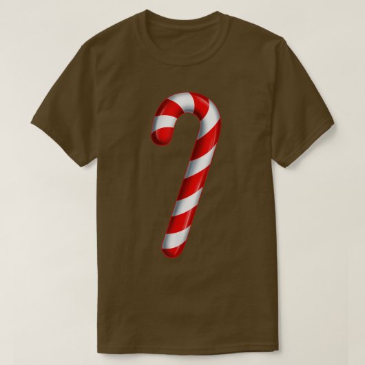 Candy Cane Merry and Bright Red and White Candy Sw T-shirt (Design voorkant)
