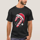 Candy Cane Merry and Bright Red and White Snoep Co T-shirt (Voorkant)