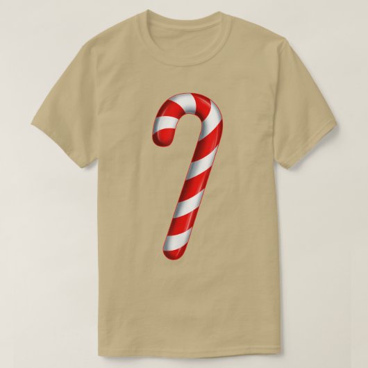 Candy Cane Merry and Bright Red and White Snoep Co T-shirt (Design voorkant)