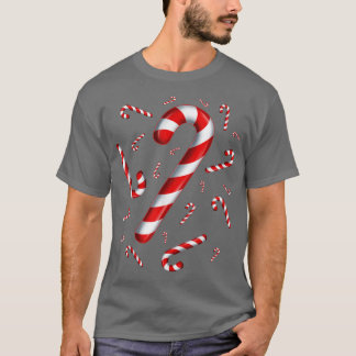 Candy Cane Merry and Bright Red and White Snoep Co T-shirt