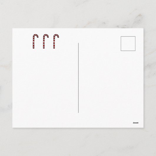 Candy Cane Merry & Bright Feestdagenkaart (Achterkant)