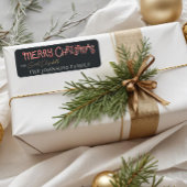 Candy Cane Merry Christmas Gift Label
