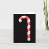 Candy Cane Merry Christmas Lights Cute Santa Hat P Kaart (Voorkant)