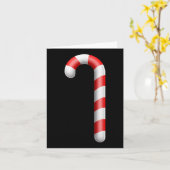 Candy Cane Merry Christmas Lights Cute Santa Hat P Kaart (Gele Bloem)