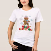 Candy Cane Merry Christmas T-Shirt | Sweet T-Shirt (Voorkant)