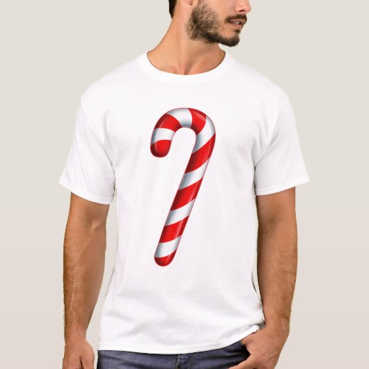 Candy Cane Merry en Bright rood en wit Snoep Co T-shirt (Voorkant)