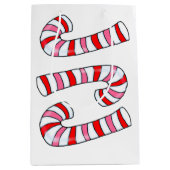 Candy Cane Merry kerstcadeaus Medium Cadeauzakje (Voorkant)