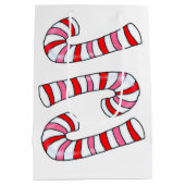 Candy Cane Merry kerstcadeaus Medium Cadeauzakje (Achterkant)