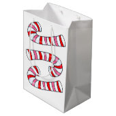 Candy Cane Merry kerstcadeaus Medium Cadeauzakje (Achterkant Gekanteld)