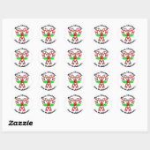 Candy Cane Merry Kerstfeestdag Ronde Sticker (Vel)