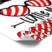 Candy Cane Messy Bun Girl Christmas Xmas Holiday G Poster (Hoek)