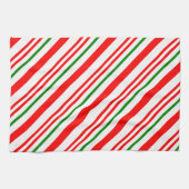 Candy Cane met kerstrode strepen Theedoek (Horizontaal)