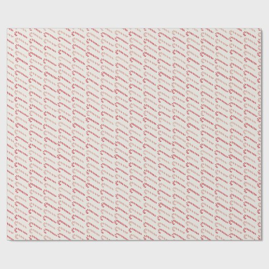 Candy Cane Modern Kerstmis Cadeaupapier (Vlak)