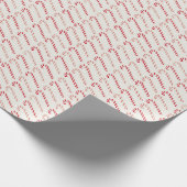 Candy Cane Modern Kerstmis Cadeaupapier (Hoek)