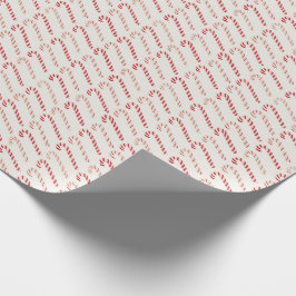 Candy Cane Modern Kerstmis Cadeaupapier
