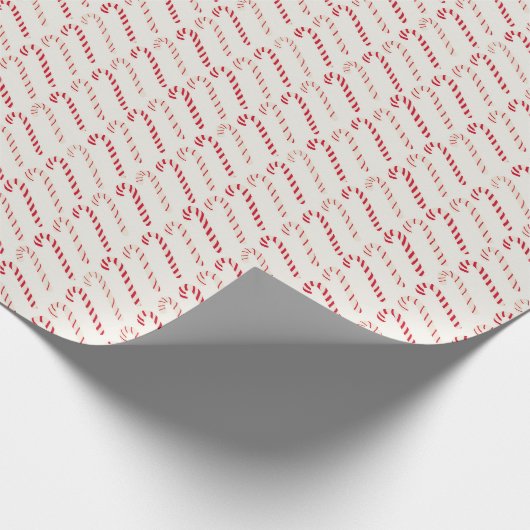 Candy Cane Modern Kerstmis Cadeaupapier (Hoek)