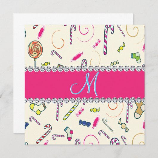Candy Cane Monogram (Voorkant / Achterkant)
