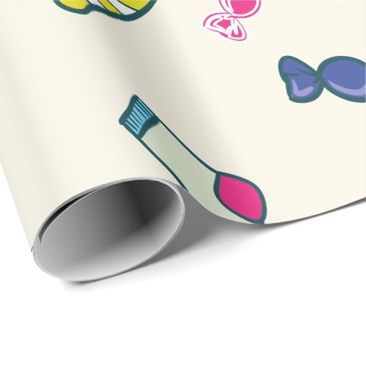 Candy Cane Monogram Cadeaupapier (Rol Hoek)