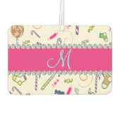 Candy Cane Monogram Luchtverfrisser (Achterkant)