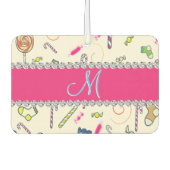 Candy Cane Monogram Luchtverfrisser (Voorkant)