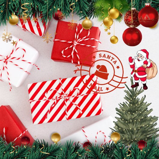 Candy cane motief Rood en wit traditioneel Kerstmi Cadeaupapier