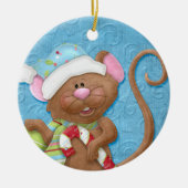 Candy Cane Mouse Holiday Ornament (Voorkant)