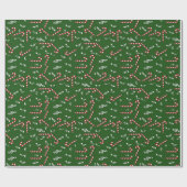 Candy Cane Music Cadeaupapier (Vlak)