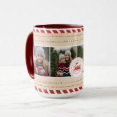 Candy Cane North Pole Express Kerstfoto's Mok (Voorkant links)