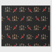 Candy Cane Nutcracker Suite Wrapping Paper Cadeaupapier (Vlak)