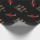 Candy Cane Nutcracker Suite Wrapping Paper Cadeaupapier (Hoek)