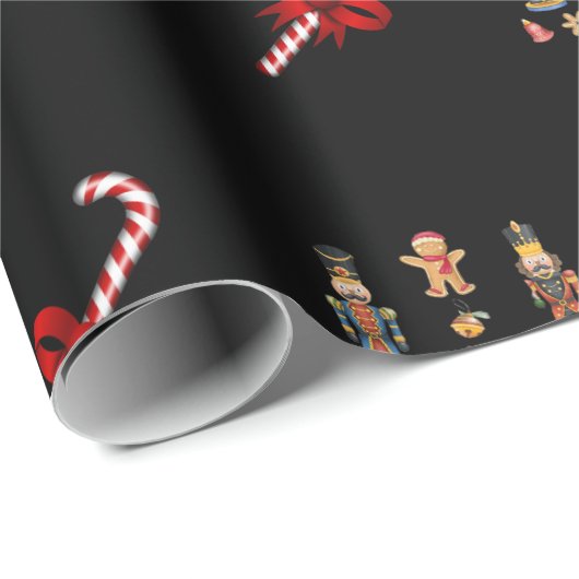 Candy Cane Nutcracker Suite Wrapping Paper Cadeaupapier (Rol Hoek)