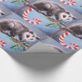 Candy Cane Opossum inpakpapier (Hoek)