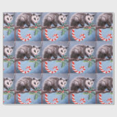 Candy Cane Opossum inpakpapier (Vlak)
