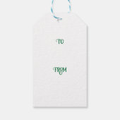 Candy Cane Paarse en roze kerst Cadeaulabel (Achterkant)