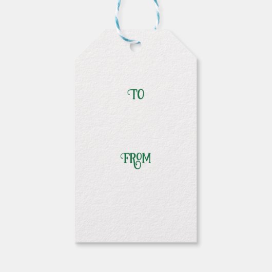 Candy Cane Paarse en roze kerst Cadeaulabel (Achterkant)