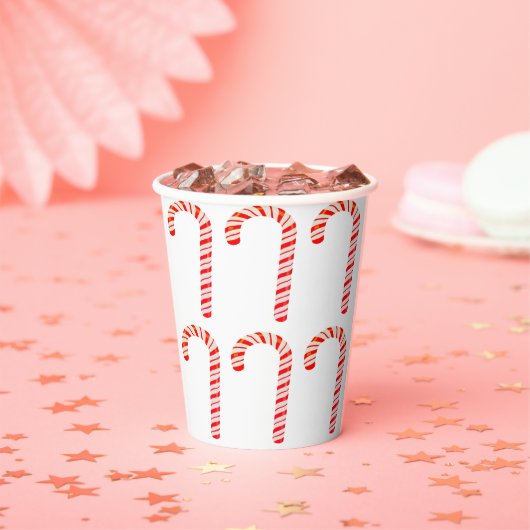 Candy Cane Paper Cup Papieren Bekers (Insitu)